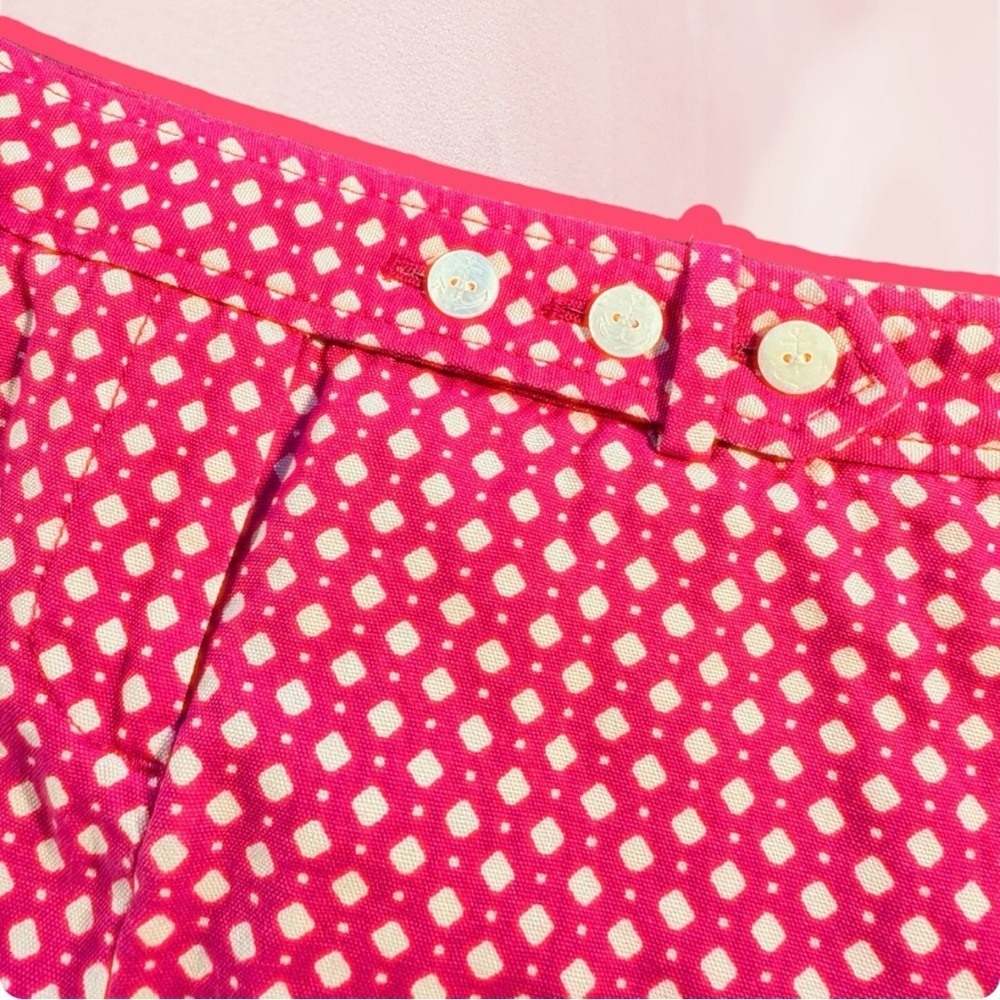 Vintage Y2K J. Crew Pink & White Diamond Dot Printed Preppy Mini Skirt Size 2 - Picture 2 of 10